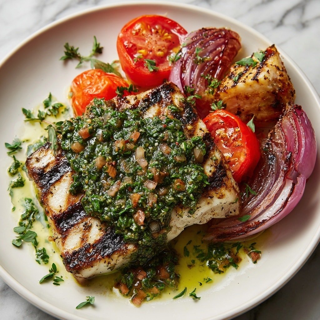 Grilled Fish with Chimichurri Sauce Recipe - Article Image 2 — Grilled Fish with Chimichurri, grilled fish chimichurri sauce, healthy grilled fish recipe, easy fish dinner idea, flavorful fish with chimichurri