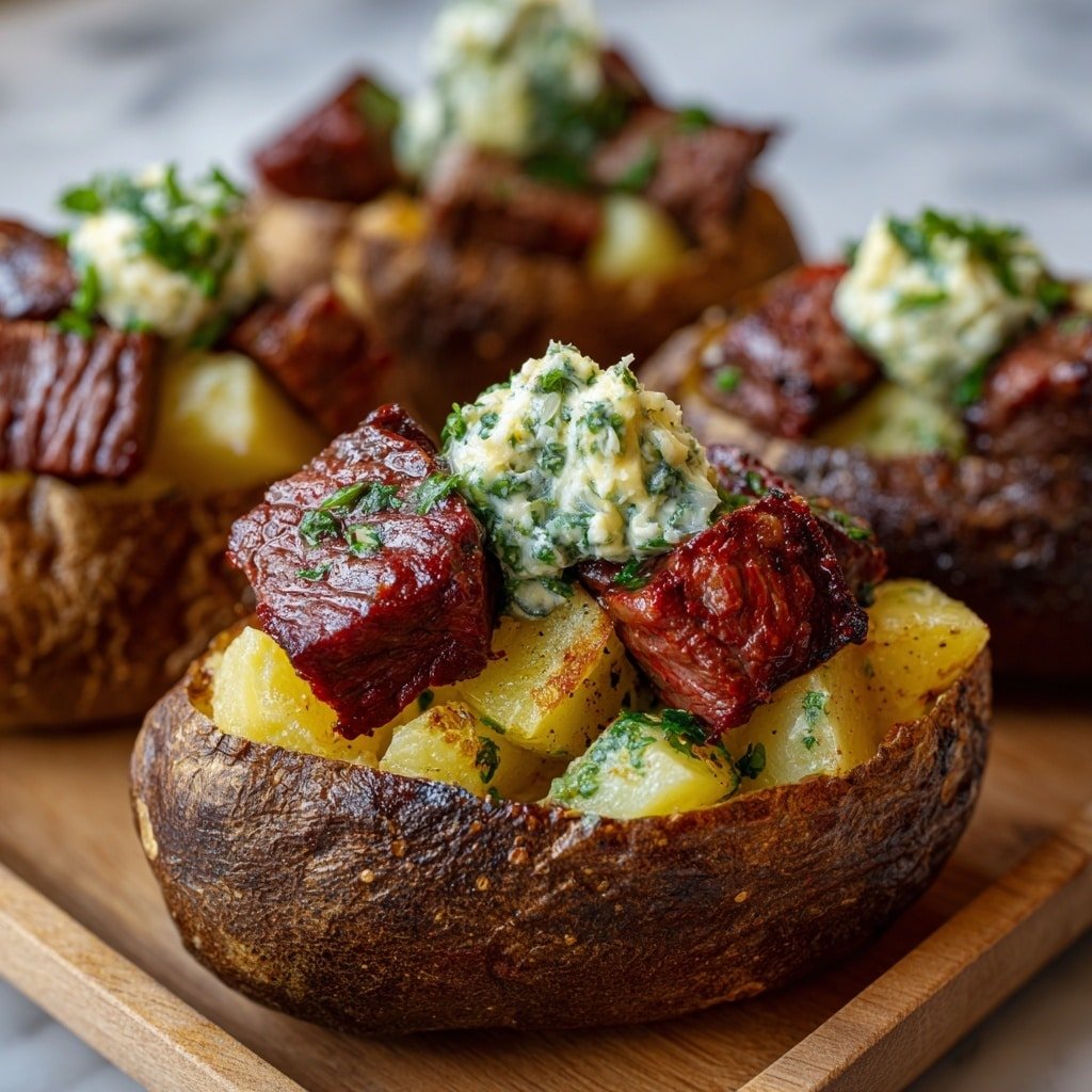 Grilled Steak Bite Loaded Potatoes Recipe - Article Image 1 — Grilled Steak Bite Loaded Potatoes, steak bite loaded potatoes recipe, grilled steak and loaded potatoes, easy steak and potato dish, flavorful loaded potato recipe