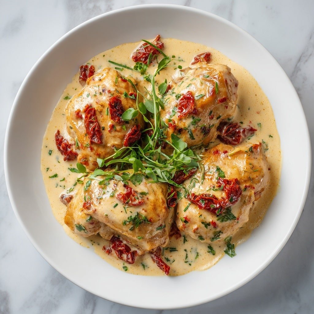 Creamy Tuscan Chicken Recipe - Article Image 1 — Creamy Tuscan Chicken, Creamy Tuscan Chicken recipe, easy Tuscan chicken, Italian chicken dinner, stovetop chicken recipe