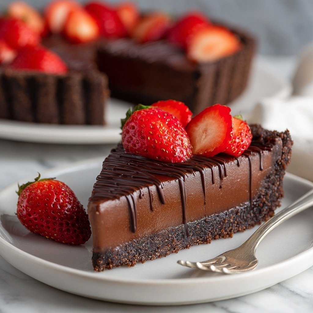Dark Chocolate Strawberry Tart Recipe - Article Image 2 — Dark Chocolate Strawberry Tart, chocolate strawberry tart, easy chocolate dessert, berry tart with dark chocolate, indulgent fruit tart