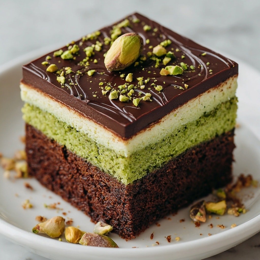 Dubai Chocolate Pistachio Brownies Recipe - Article Image 1 — Dubai Chocolate Pistachio Brownies, chocolate pistachio dessert, Middle Eastern brownies with pistachios, luxury chocolate brownie recipe, pistachio and kadaif brownie