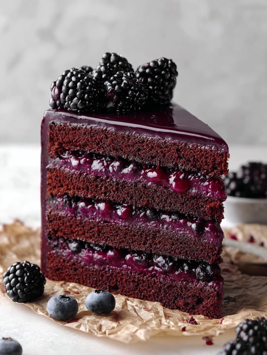 Dark Chocolate Blackberry Cake Recipe - Article Image 2 — Dark Chocolate Blackberry Cake, Chocolate Blackberry Cake, Blackberry Layer Cake, Easy Blackberry Chocolate Dessert, Elegant Berry Chocolate Cake
