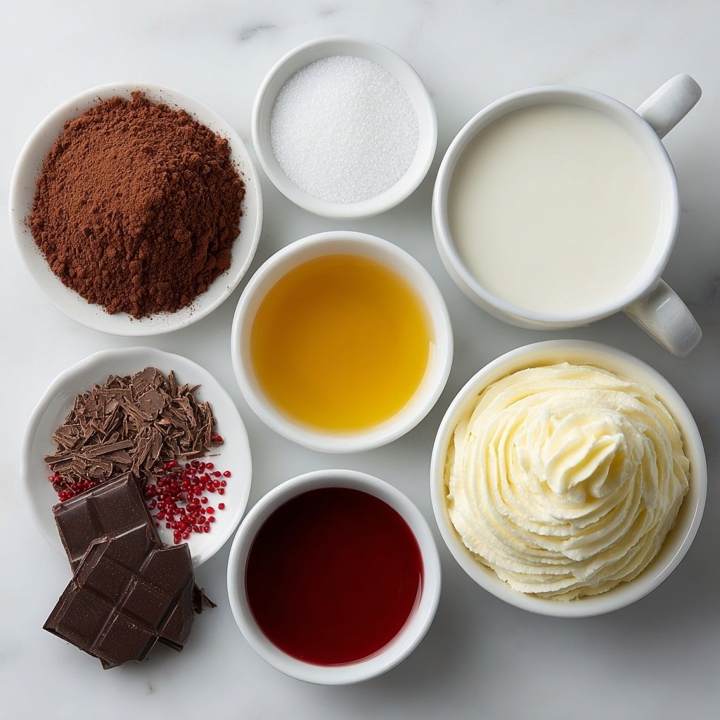 Red Velvet Latte with Coffee Recipe - Ingredients Image — Red Velvet Latte with Coffee, Red Velvet Latte, Beet Juice Latte, Coffee and Chocolate Drinks, Cozy Coffee Recipes