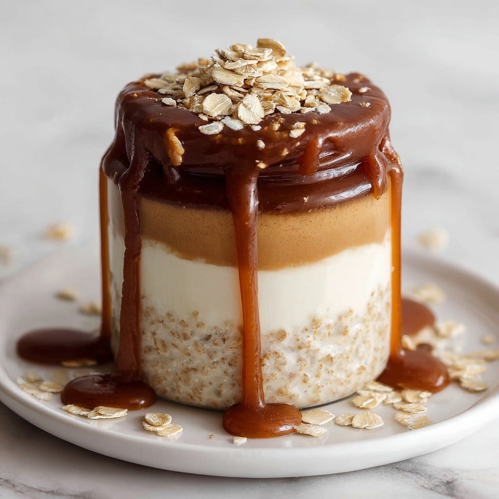 Caramel Espresso Overnight Oats Recipe - Article Image 2 — Caramel Espresso Overnight Oats, easy overnight oats with coffee and caramel, indulgent breakfast ideas, healthy coffee overnight oats, quick morning breakfast recipes