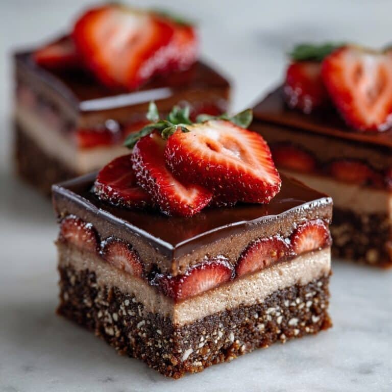 Chocolate Strawberry Brownie Squares Recipe