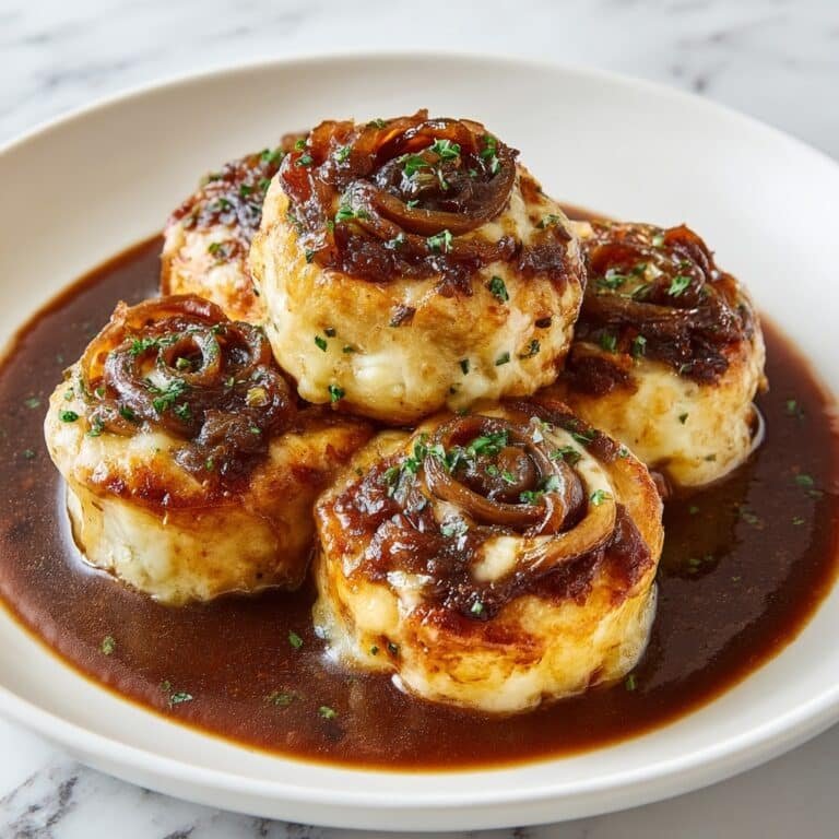 French Onion Steak Pinwheels Recipe