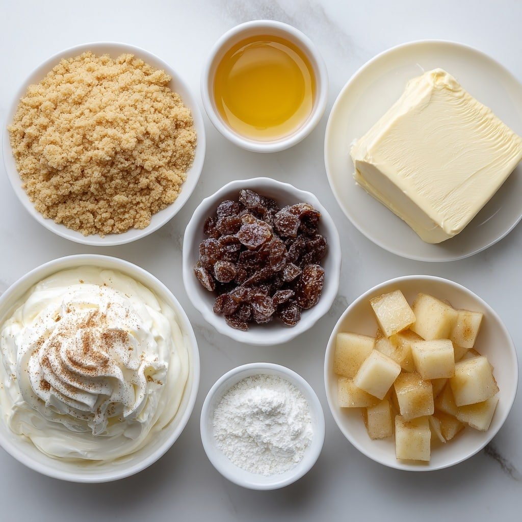 No-Bake Apple Cheesecake Jars Recipe - Ingredients Image — No-Bake Apple Cheesecake Jars, apple cheesecake dessert, easy no-bake cheesecake recipe, autumn no-bake desserts, individual cheesecake jars