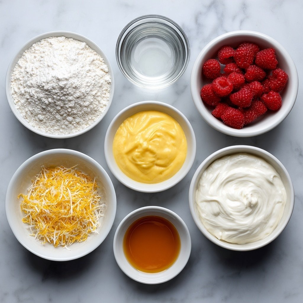 Raspberry Lemon Angel Food Cupcakes Recipe - Ingredients Image — Raspberry Lemon Angel Food Cupcakes, light spring desserts, refreshing berry cupcakes, easy angel food cupcake recipe, citrus raspberry dessert