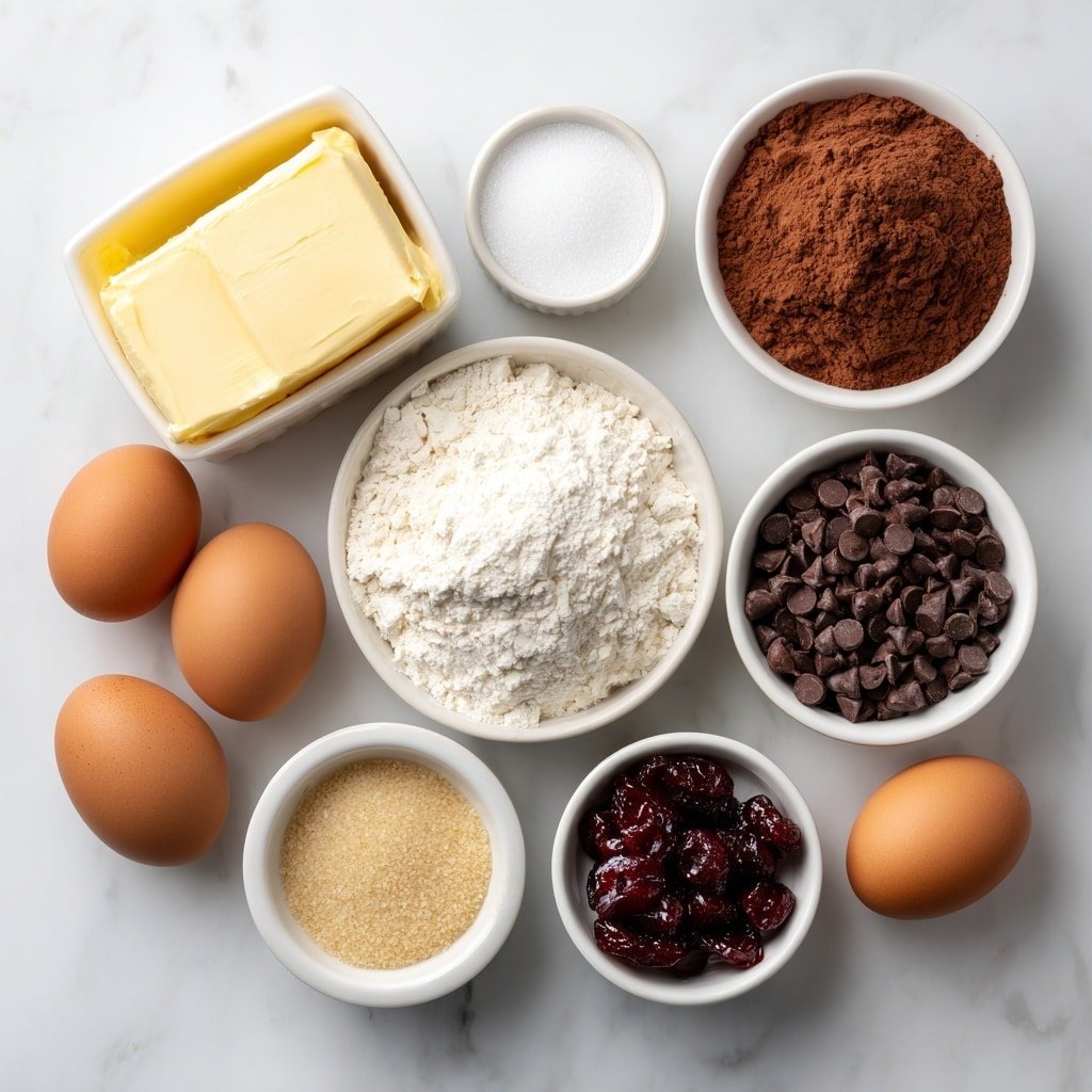 Chocolate Cherry Cookies Recipe - Ingredients Image — Chocolate Cherry Cookies, chocolate cherry cookies recipe, easy chocolate cherry cookies, best cherry chocolate cookies, chewy cherry chocolate cookies