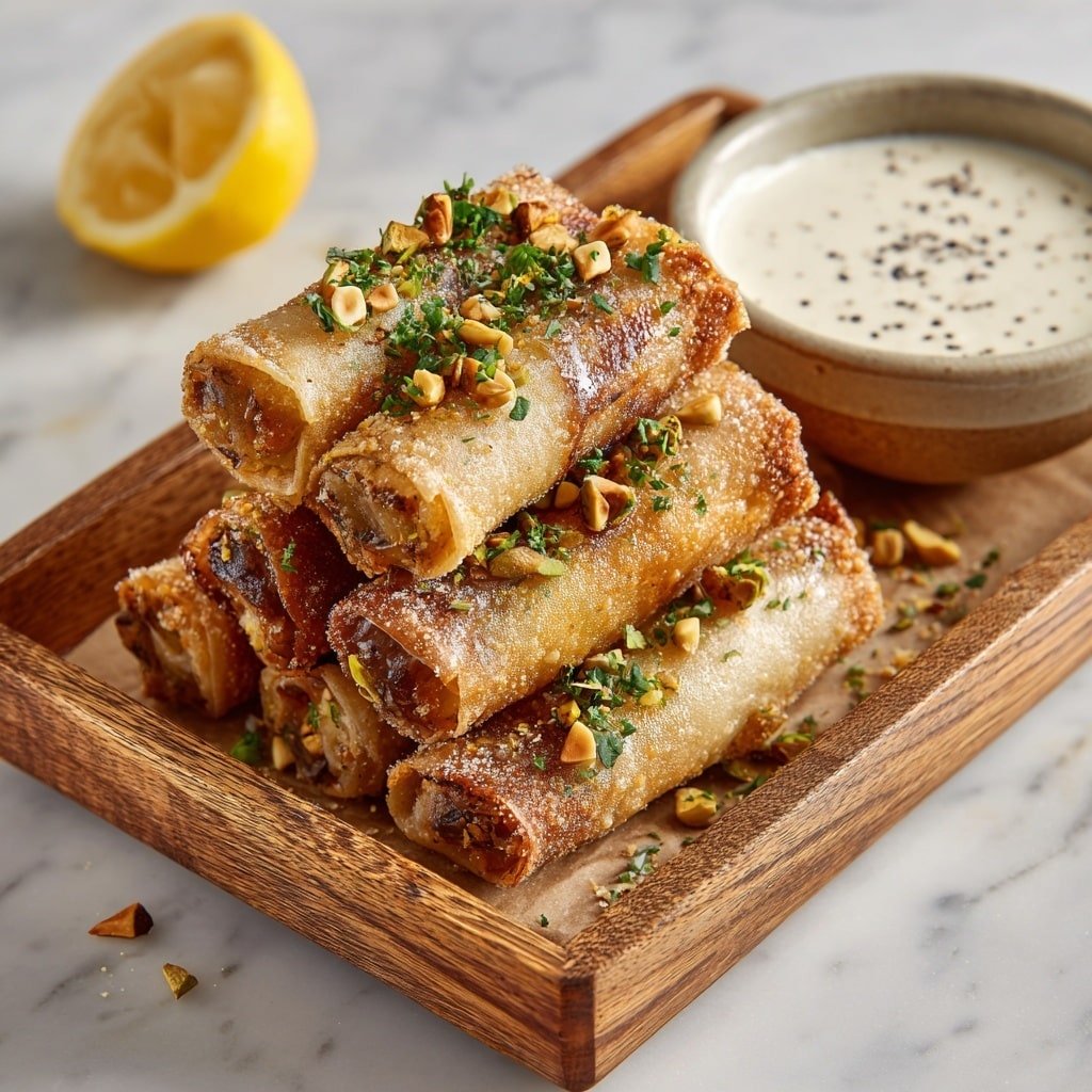 Msakhan Egg Roll Highlights Recipe - Article Image 2 — Msakhan Egg Roll Highlights, Middle Eastern egg roll recipes, savory chicken and onion appetizers, crispy egg roll variations, delicious Middle Eastern snacks