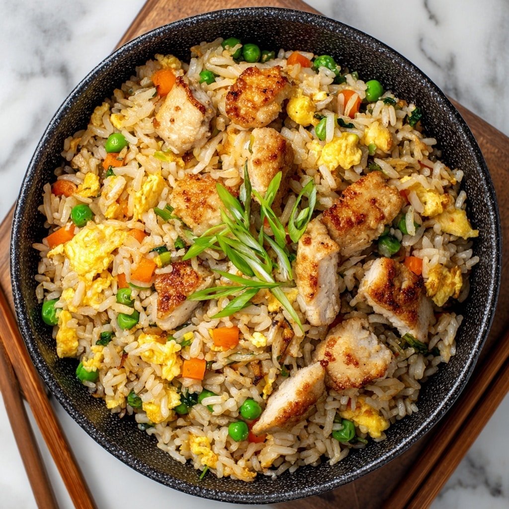 Easy Chicken Fried Rice Recipe - Article Image 1 — Easy Chicken Fried Rice, quick chicken fried rice recipe, homemade fried rice with chicken, flavorful chicken fried rice, simple Asian fried rice