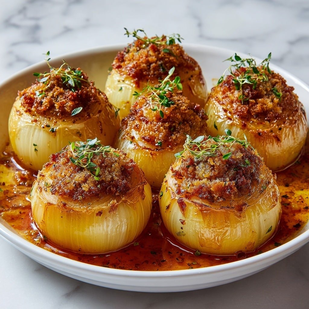 Greek Stuffed Onions Recipe - Article Image 2 — Greek Stuffed Onions, Greek Stuffed Onions recipe, Greek stuffed onion dish, flavorful Greek stuffed onions, easy Greek stuffed onion recipe