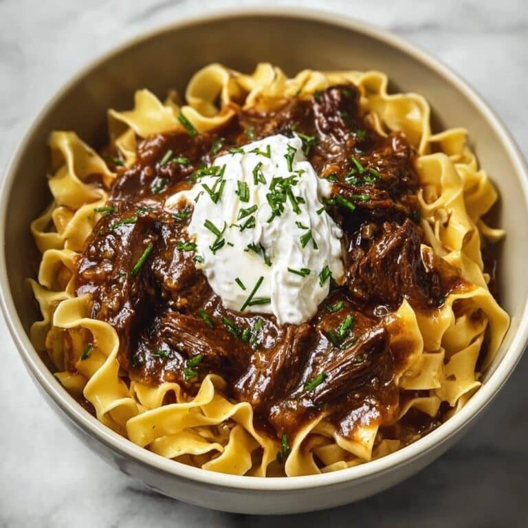 French Onion Beef and Noodles Slow Cooker Recipe