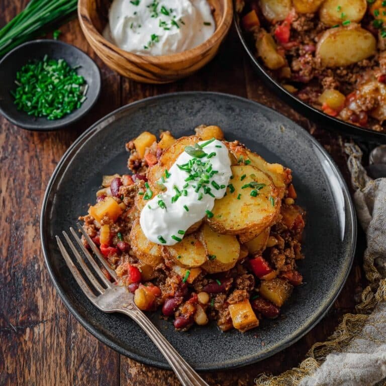 Hearty Cowboy Casserole with Ground Beef Recipe