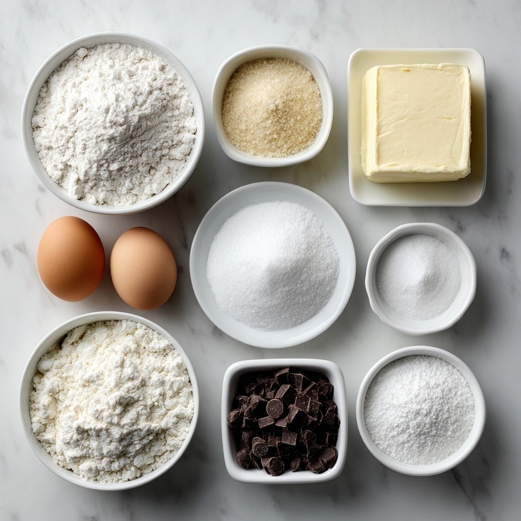 Bakery Style Chewy Chocolate Chip Cookies Recipe - Ingredients Image — Bakery Style Chewy Chocolate Chip Cookies, homemade chewy chocolate chip cookies, soft chewy chocolate chip cookie recipe, bakery-quality chocolate chip cookies, best chocolate chip cookies recipe