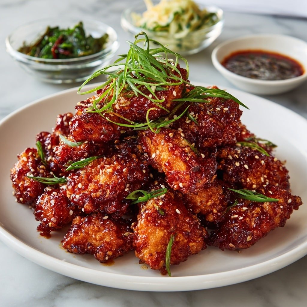Korean Fried Chicken with Spicy Yangnyeom Sauce Recipe - Article Image 2 — Korean Fried Chicken with Spicy Yangnyeom Sauce, Korean fried chicken recipe, spicy chicken wings, crispy Korean chicken, homemade yangnyeom sauce