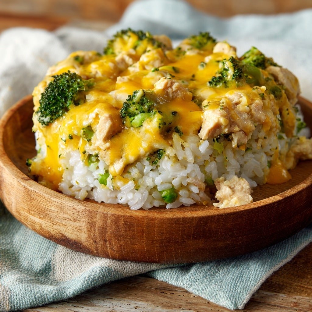 Cheesy Chicken Broccoli Rice Casserole Recipe - Article Image 2 — Cheesy Chicken Broccoli Rice Casserole, cheesy chicken casserole, broccoli rice bake, easy chicken casserole, comfort food recipes