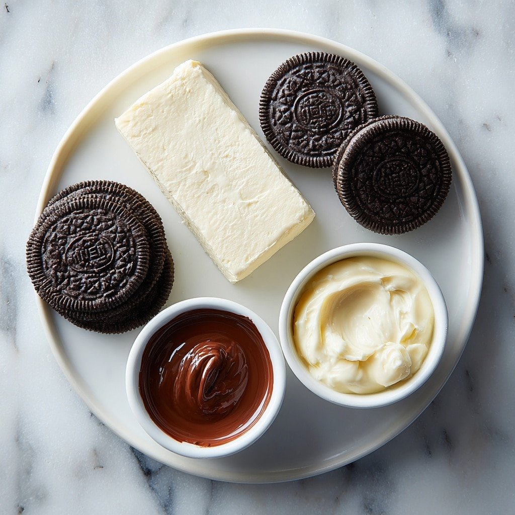 No-Bake Oreo Balls Recipe - Ingredients Image — No-Bake Oreo Balls, Oreo Balls recipe, easy Oreo dessert, no-bake sweet treats, chocolate coated Oreo balls