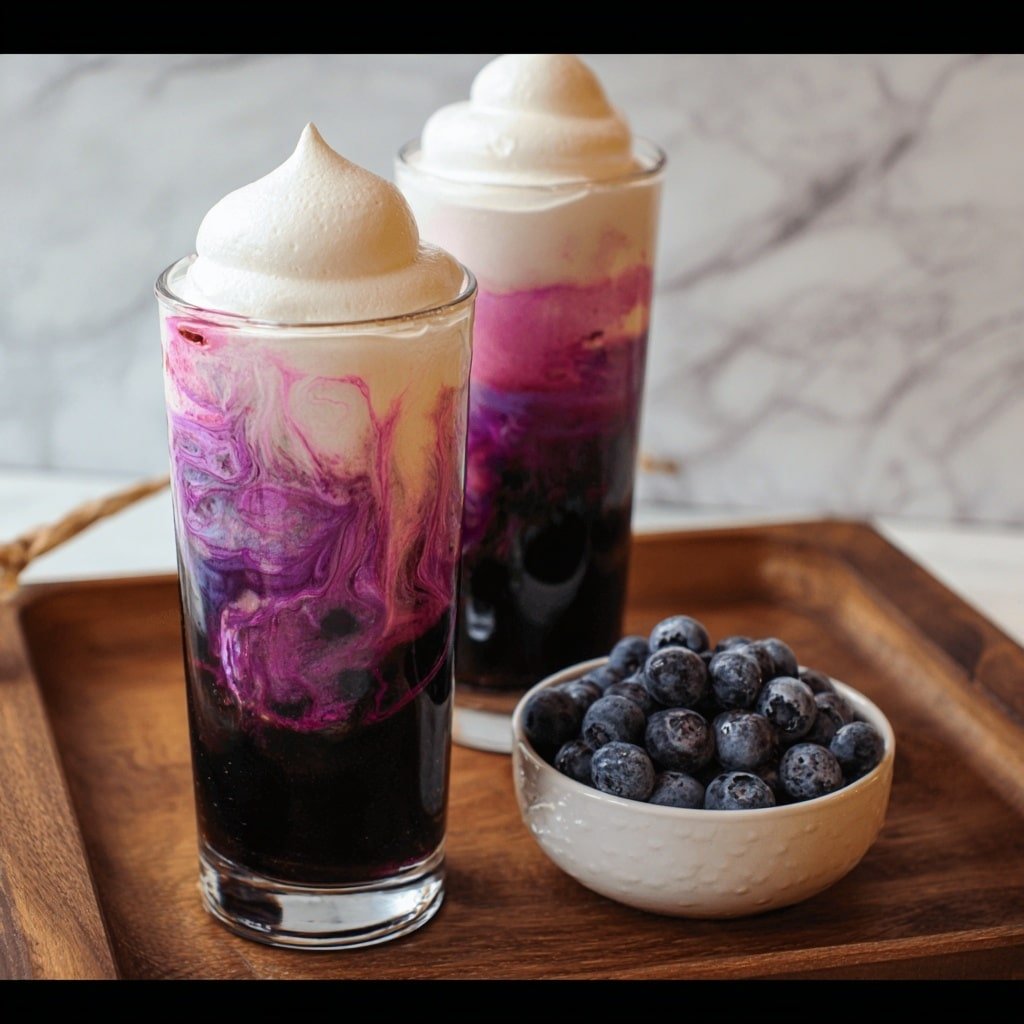 Sugar-Free Blueberry Cream Soda Recipe - Article Image 2 — Sugar-Free Blueberry Cream Soda, blueberry soda without sugar, healthy blueberry soda, homemade blueberry syrup, low-sugar fruity drink