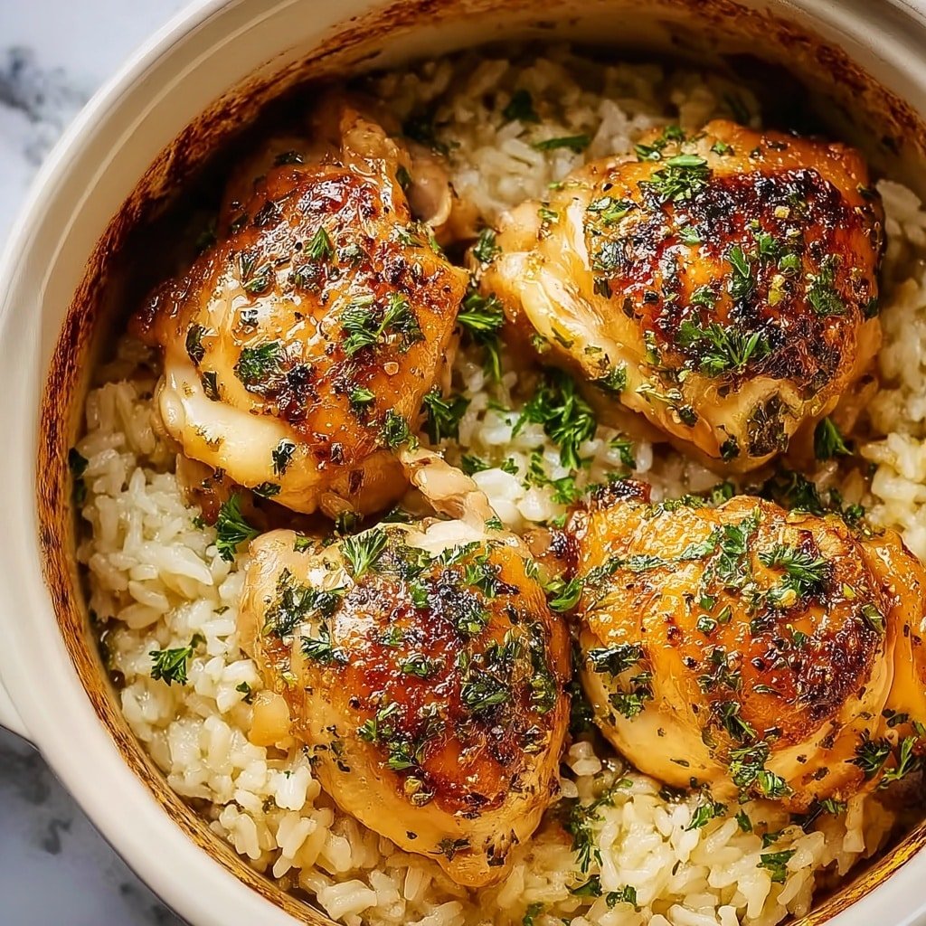 Lemon Herb Chicken and Rice Recipe - Article Image 1 — Lemon Herb Chicken and Rice, lemon herb chicken dinner, easy healthy rice recipes, comforting chicken and rice dish, simple lemon herb chicken