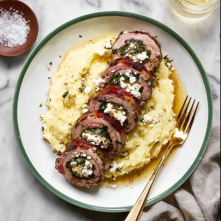 Stuffed Flank Steak with Mushrooms and Spinach Recipe