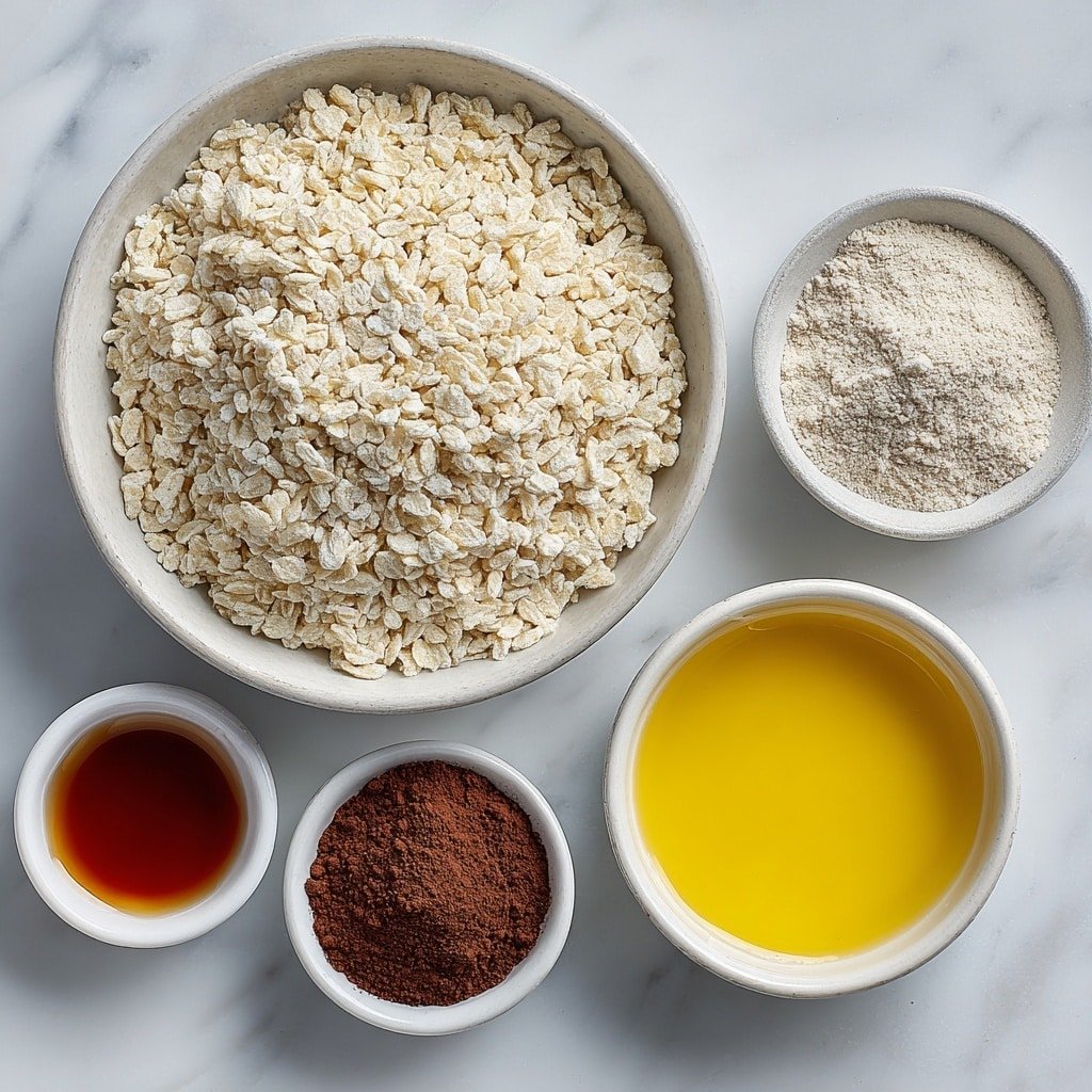 Healthy Crispy Chocolate Puffed Rice Cereal Recipe - Ingredients Image — Healthy Crispy Chocolate Puffed Rice Cereal, healthy puffed rice cereal, homemade chocolate breakfast cereal, crunchy chocolate snack, nutritious cereal recipe