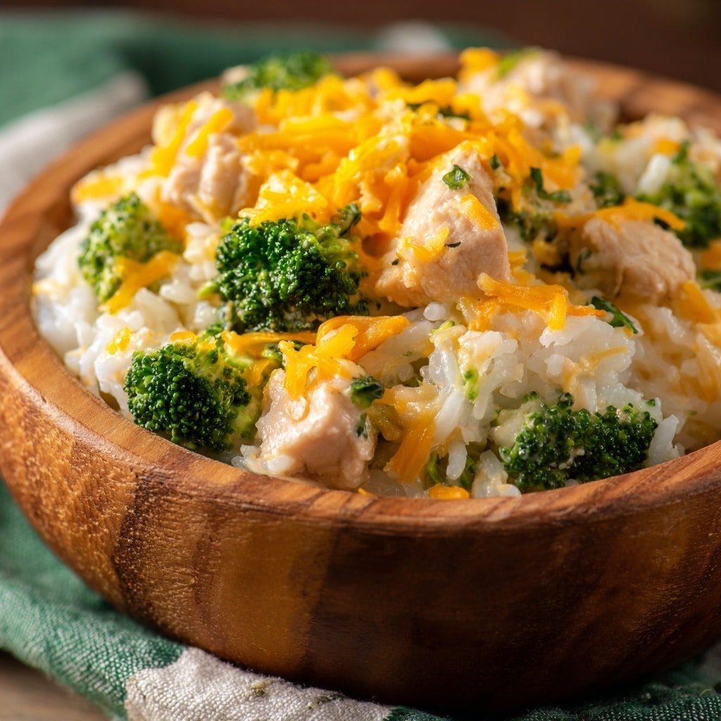 Cheesy Chicken Broccoli Rice Casserole Recipe - Article Image 1 — Cheesy Chicken Broccoli Rice Casserole, cheesy chicken casserole, broccoli rice bake, easy chicken casserole, comfort food recipes