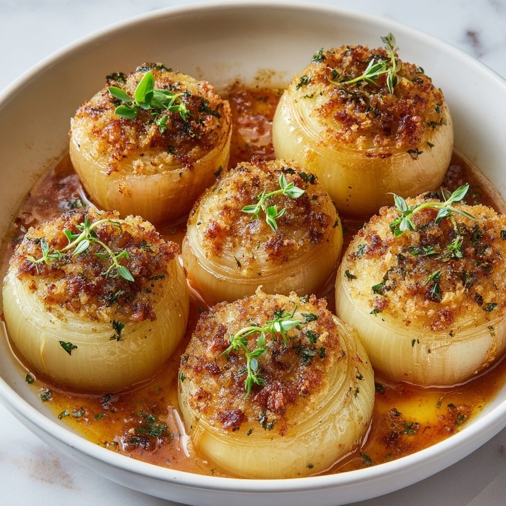 Greek Stuffed Onions Recipe - Article Image 1 — Greek Stuffed Onions, Greek Stuffed Onions recipe, Greek stuffed onion dish, flavorful Greek stuffed onions, easy Greek stuffed onion recipe