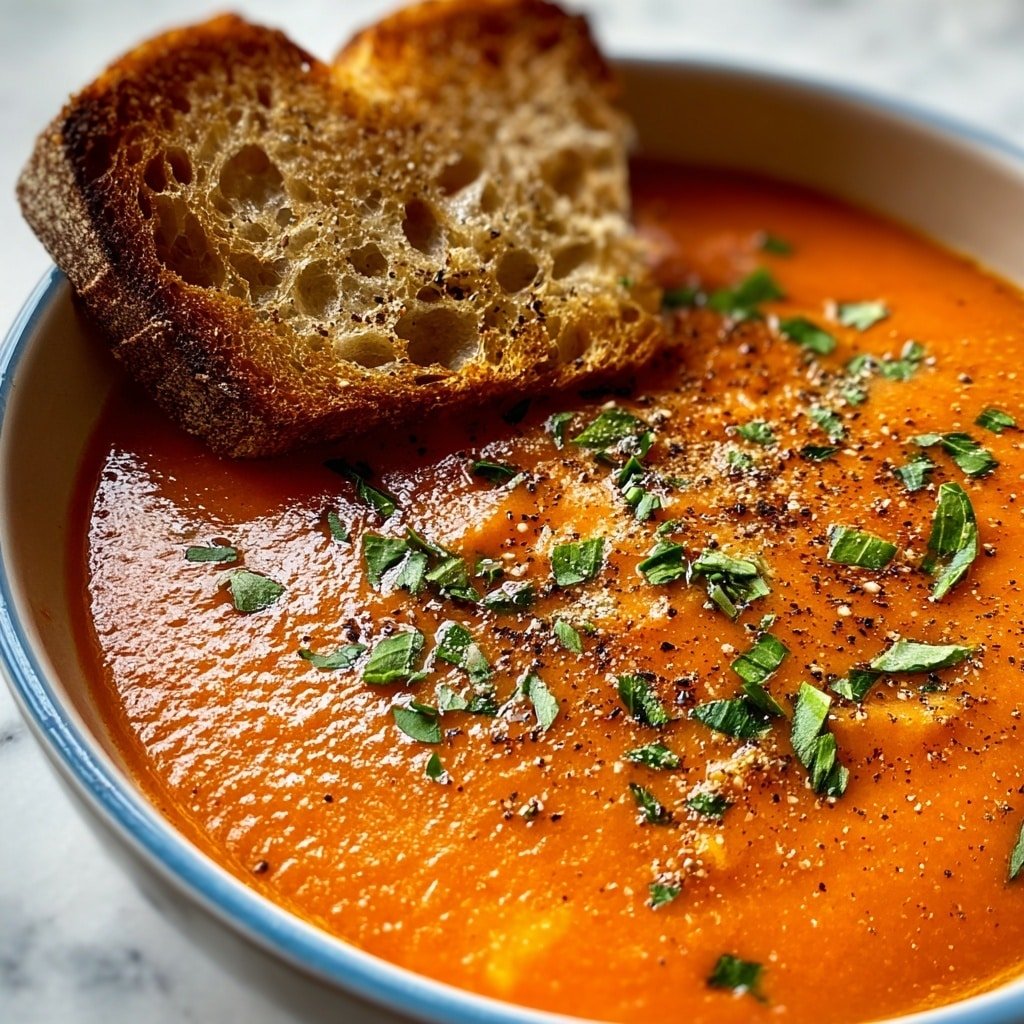 Copycat Panera Tomato Soup Perfected Recipe - Article Image 2 — Copycat Panera Tomato Soup, homemade tomato soup recipe, comforting tomato soup, easy tomato soup tutorial, velvety tomato soup