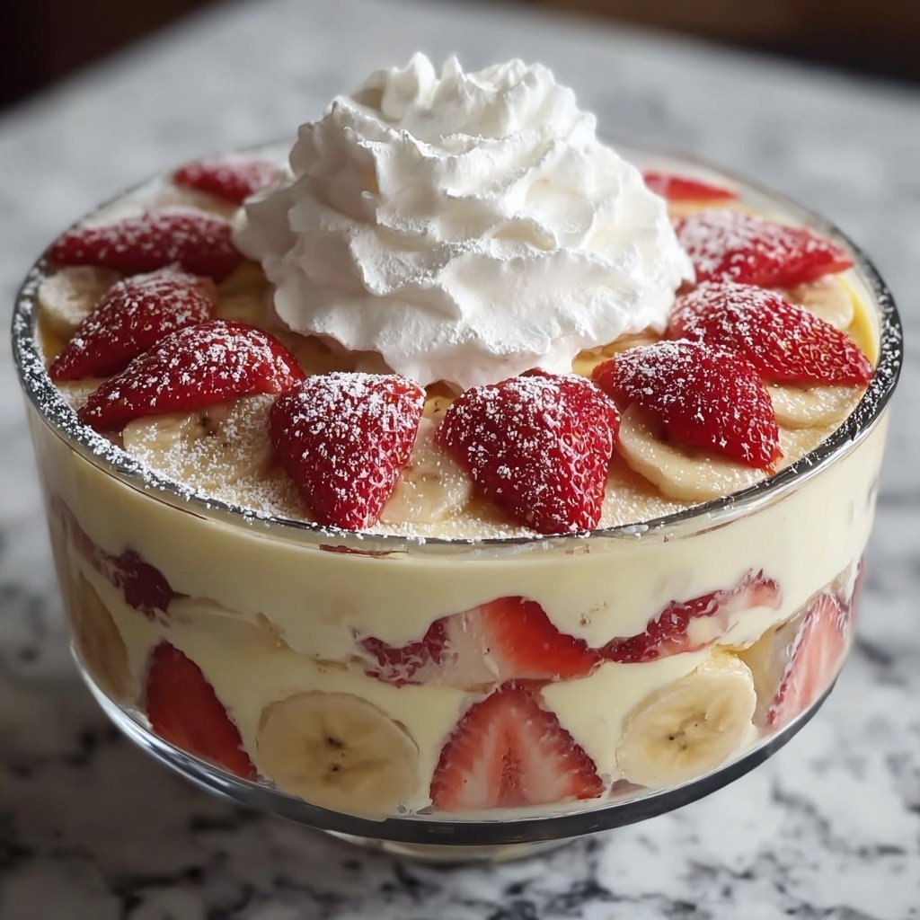 Strawberry Banana Pudding Recipe - Article Image 2 — Strawberry Banana Pudding, strawberry banana dessert, easy fruit pudding, creamy fruit pudding, homemade pudding recipes