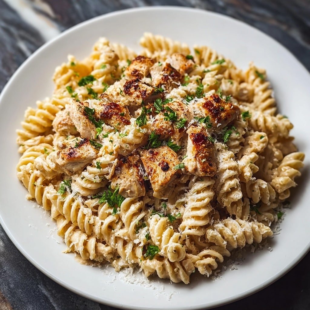 Garlic Parmesan Chicken Pasta Recipe - Article Image 2 — Garlic Parmesan Chicken Pasta, creamy chicken pasta recipe, easy slow cooker pasta, comforting chicken pasta dish, cheesy garlic pasta