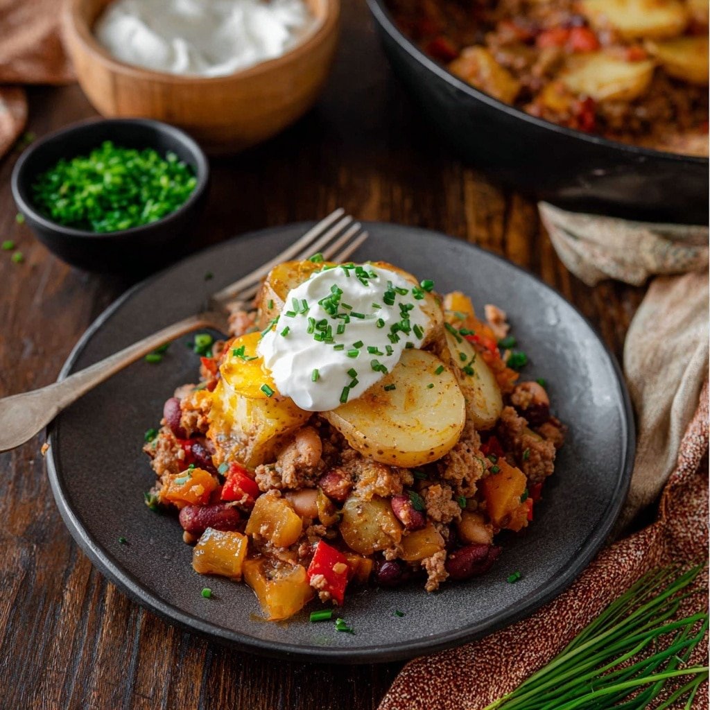 Hearty Cowboy Casserole with Ground Beef Recipe - Article Image 2 — Hearty Cowboy Casserole with Ground Beef, easy ground beef casserole, comforting beef casserole recipe, hearty one-pot dinner, simple family casserole