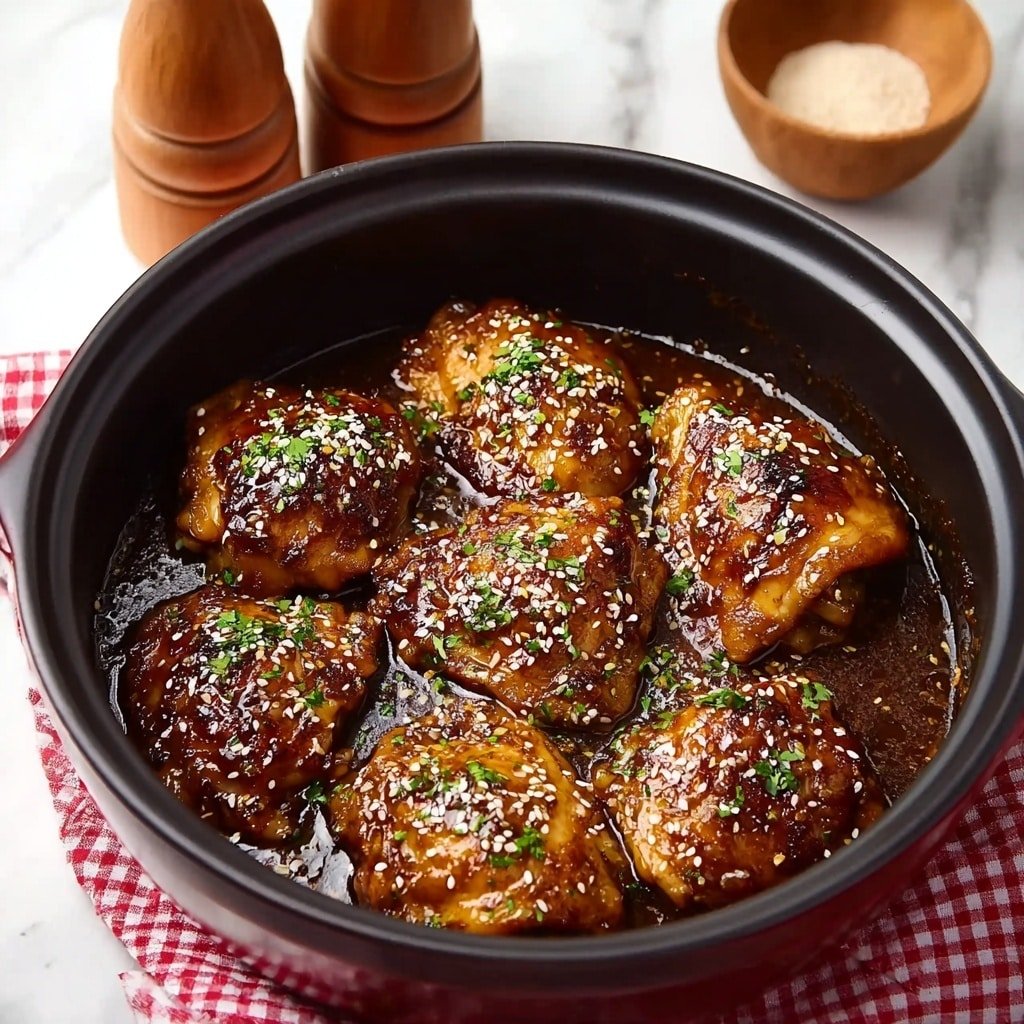 Honey Garlic Chicken Thighs Slow Cooker Recipe