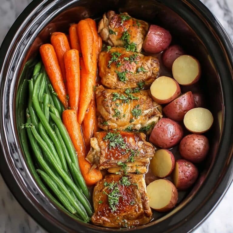 Honey Garlic Chicken Thighs with Veggies Recipe