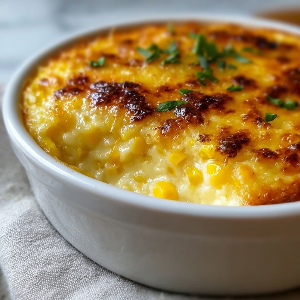Sweet Corn Pudding Bake Recipe - Article Image 1 — Sweet Corn Pudding Bake, Corn Pudding Bake recipe, comforting corn casserole, easy corn pudding, seasonal corn sides
