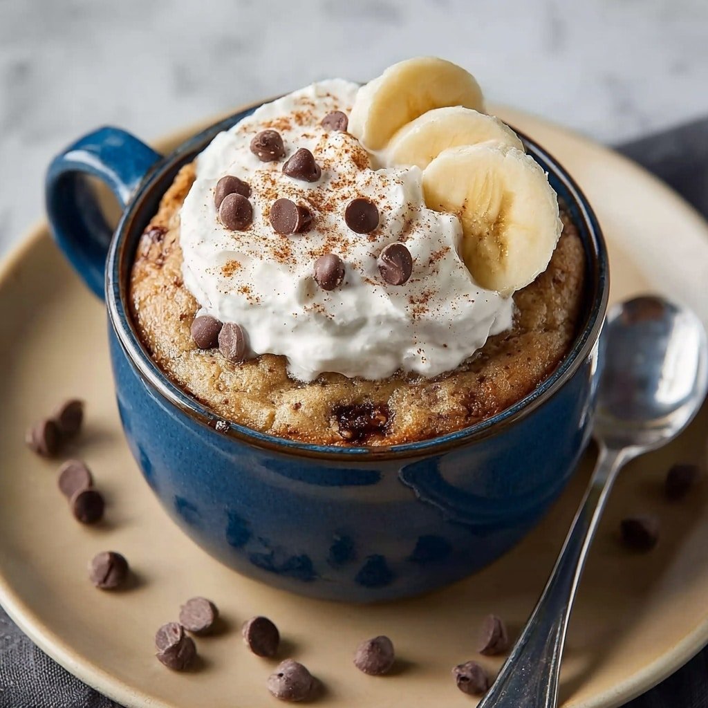 Chocolate Chip Banana Mug Cake Recipe - Article Image 2 — Chocolate Chip Banana Mug Cake, quick banana mug cake, easy mug cake with chocolate, single-serve banana treat, fast dessert mug cake