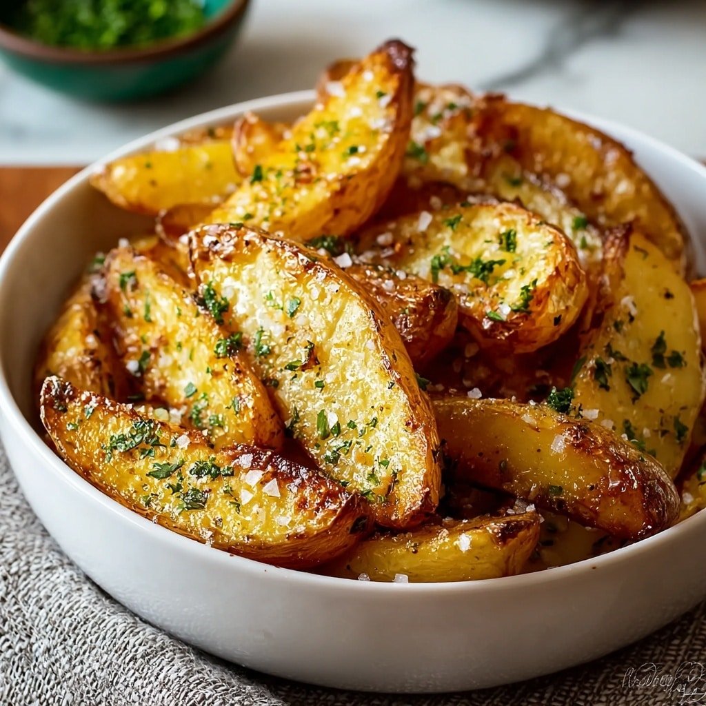 Greek Roasted Potatoes Recipe - Article Image 2 — Greek Roasted Potatoes, Greek Roasted Potatoes recipe, Greek potato side dish, Greek lemon herb potatoes, Mediterranean roasted potatoes