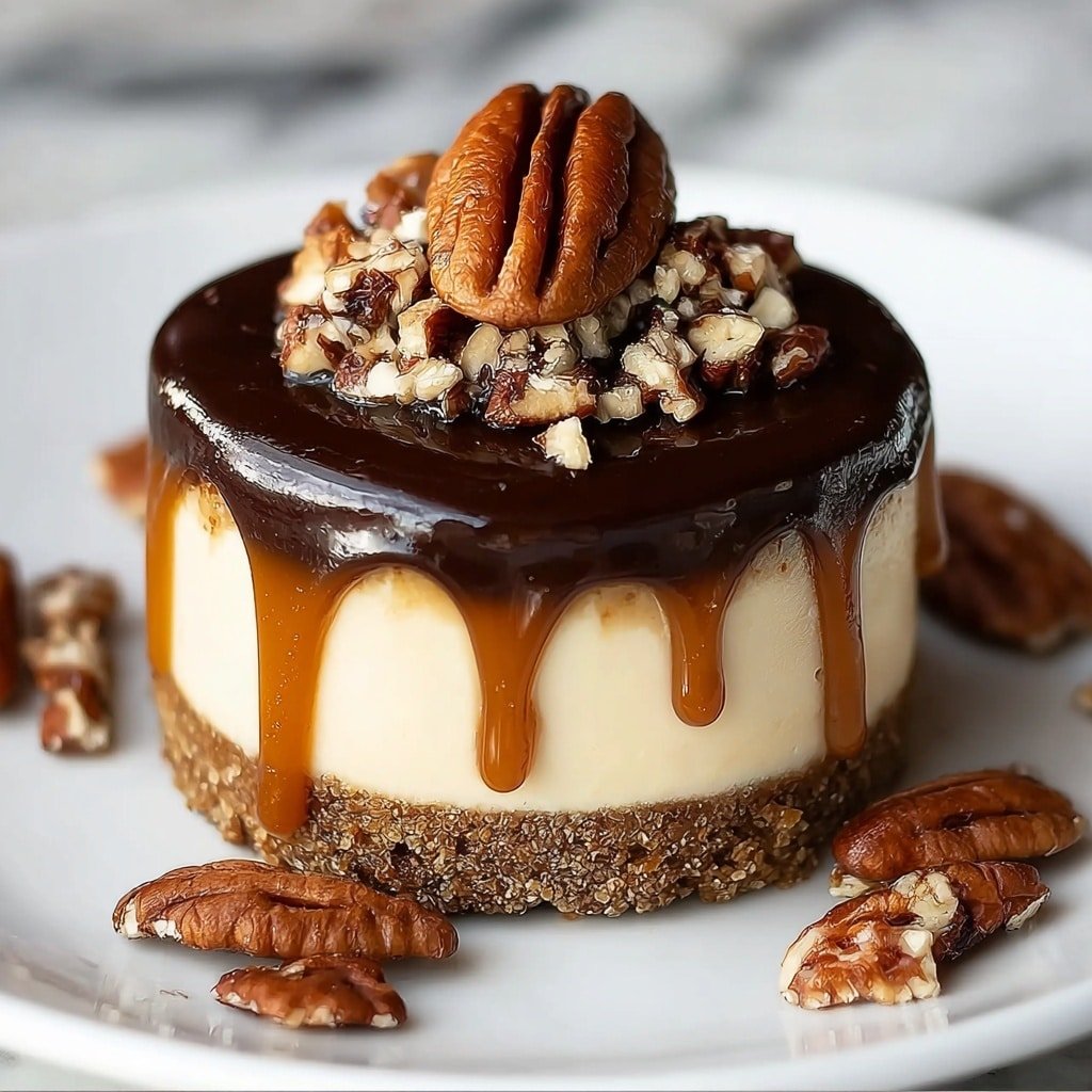 No Bake Turtle Cheesecake Bites Recipe - Article Image 2 — No Bake Turtle Cheesecake Bites, Turtle Cheesecake Miniatures, No Bake Cheesecake Treats, Easy Turtle Cheesecake Snacks, No Bake Dessert Recipes