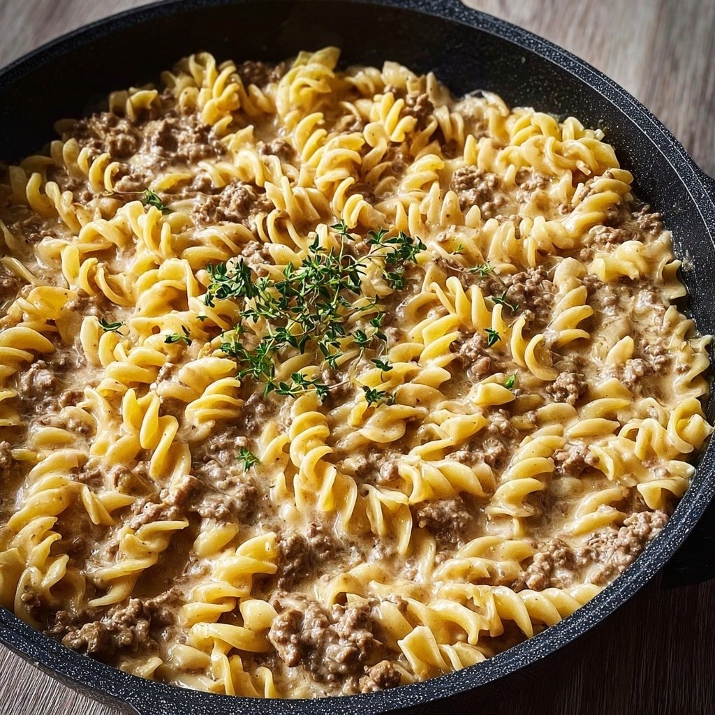 Ground Beef Stroganoff Recipe - Article Image 2 — Ground Beef Stroganoff, creamy beef stroganoff recipe, easy beef stroganoff, comfort food dinner, quick weekday meals
